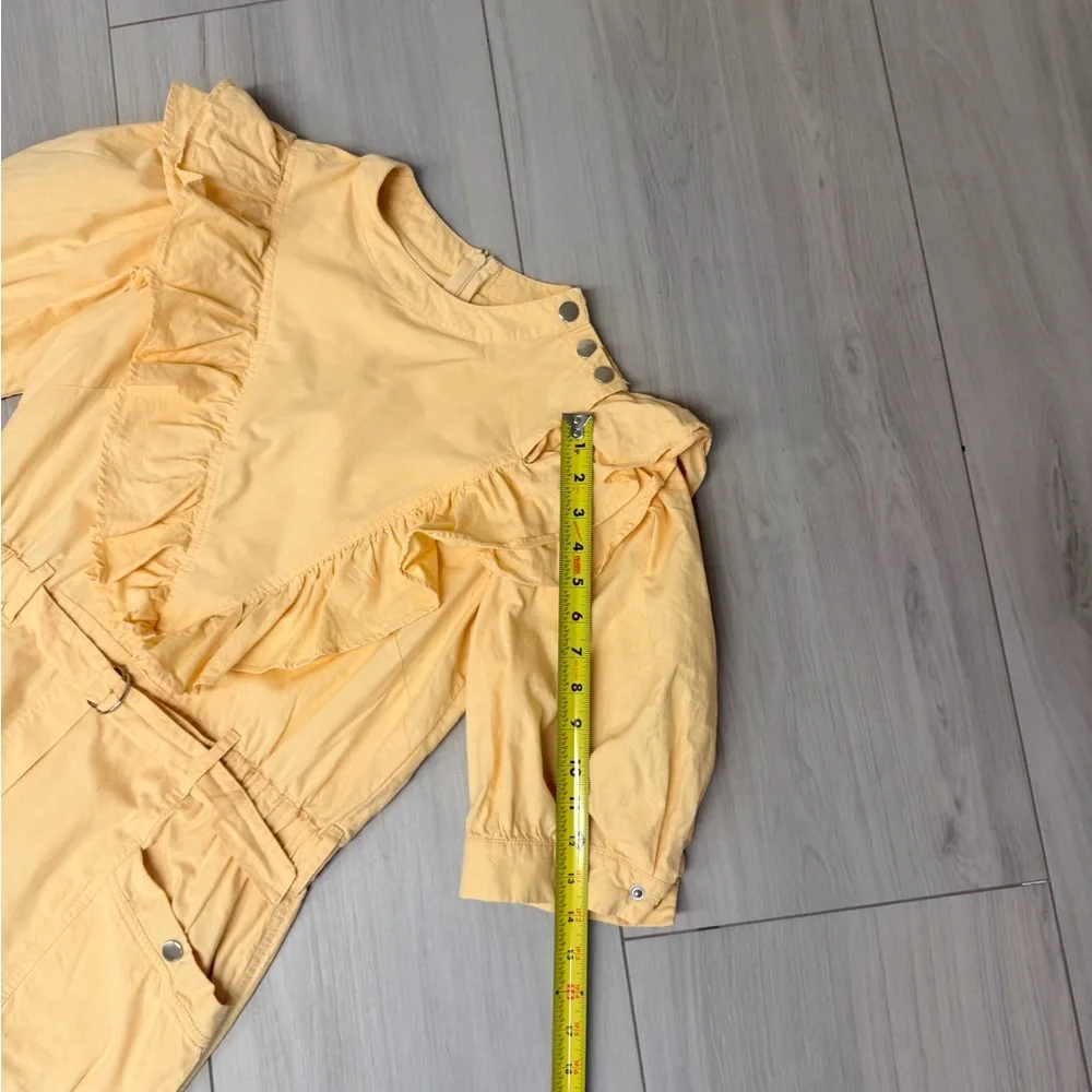 The Truffle Women’s Jumpsuit with Ruffle Detail Yellow Sz M - Picture 6 of 7